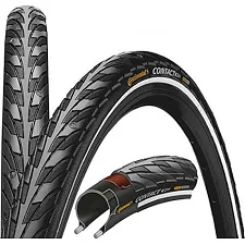 Покрышка на велосипед CONTINENTAL Contact 28" | 700 X 47C | 28 X 1.75 черная, не складная, светоотражающая