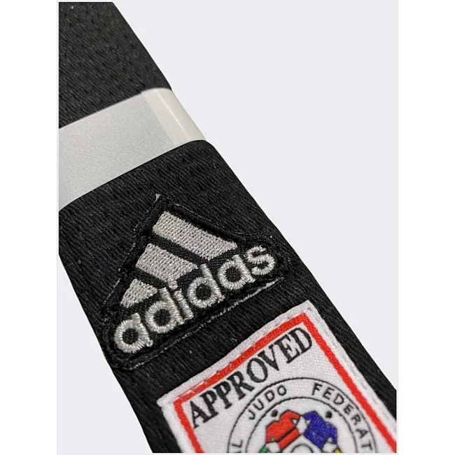 Пояс для дзюдо ELITE IJF (чорний-срібло) ADIDAS ADIB242J