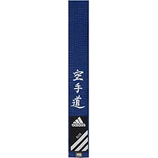 Пояс для карате Adidas Elite с вышивкой (синий, ADIB242)