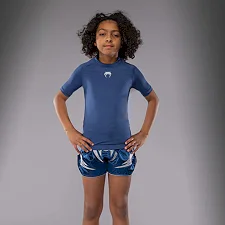 Рашгард для детей VENUM Contender Short Sleeves - Royal Blue
