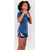 Рашгард для детей VENUM Contender Short Sleeves - Royal Blue