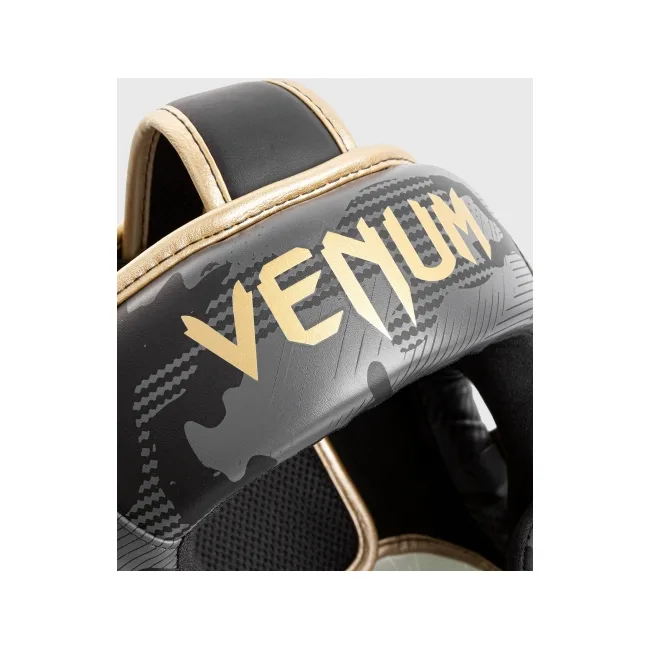 Шлем для бокса VENUM Elite Dark Camo Gold