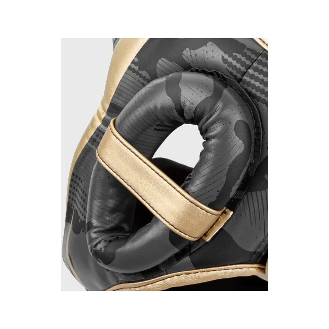 Шлем для бокса VENUM Elite Dark Camo Gold