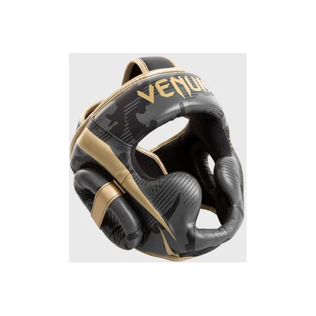Шлем для бокса VENUM Elite Dark Camo Gold