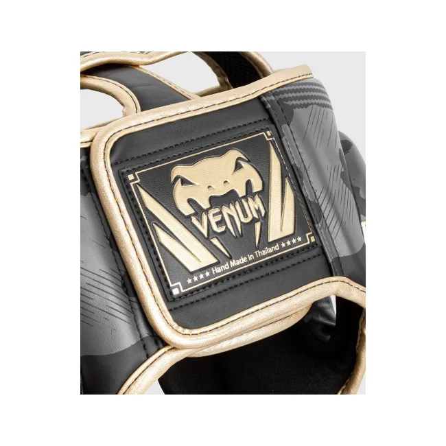 Шлем для бокса VENUM Elite Dark Camo Gold