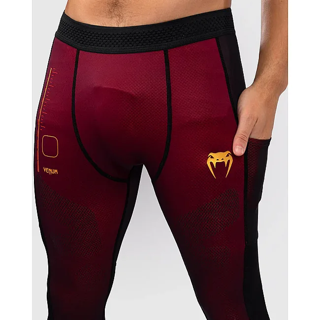 Штани компресійні VENUM Tactical XT - Black/Burgundy/Gold