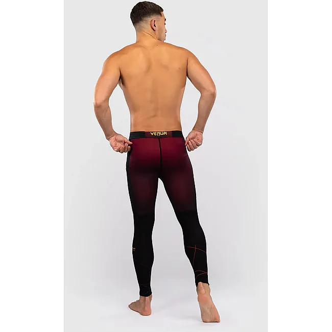 Штани компресійні VENUM Tactical XT - Black/Burgundy/Gold