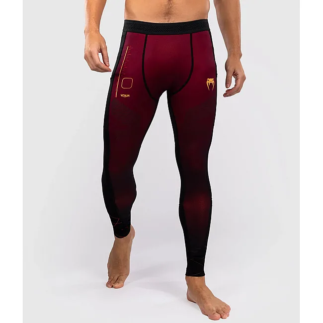 Штани компресійні VENUM Tactical XT - Black/Burgundy/Gold
