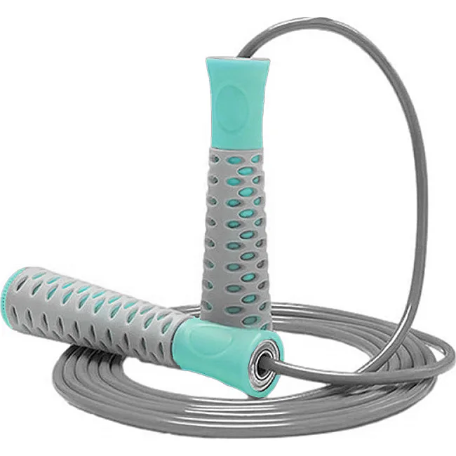 Скакалка POWERPLAY 4206 PRO+ Серо-мятная (2,75м)