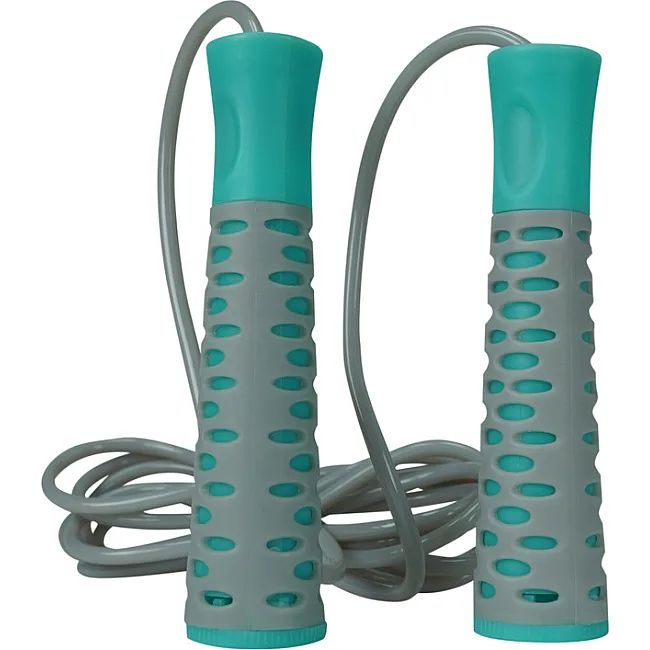 Скакалка POWERPLAY 4206 PRO+ Серо-мятная (2,75м)