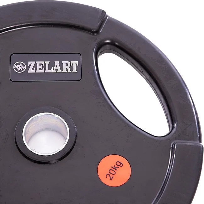Блин для штанги обрезиненный
 ZELART
 Z-HIT TA-5160 см
-20 51мм 20кг