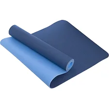 Коврик для йоги и фитнеса TPE двухслойный SP-PLANETA FI-3046 183x61x0,6см (Синий-голубой)