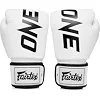 Боксерские перчатки Fairtex BGV1-ONE (натуральная кожа) White (бинты в комплекте)