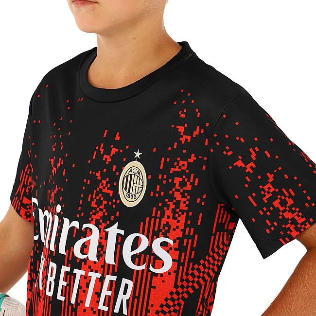 Футбольна форма дитяча із символікою клубу AC MILAN домашня 2024 SP-SPORT CO-7192
