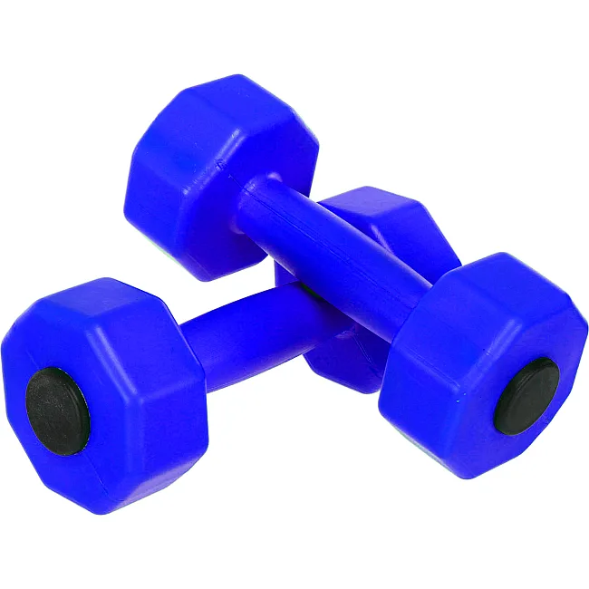 Гантели для фитнеса пластиковые Champion TA-9820-2 2шт 2кг (Синий)