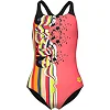 Купальник закрытый для девочек Arena PALETTE SWIMSUIT SWIM PRO BACK коралловый, черный