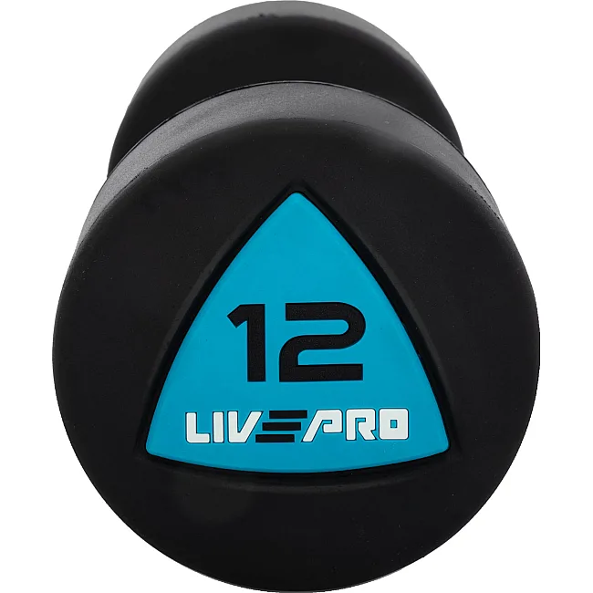 Гантели профессиональные
 с полиуретановым покрытием LiveUp LP8002-12 2шт по 12кг