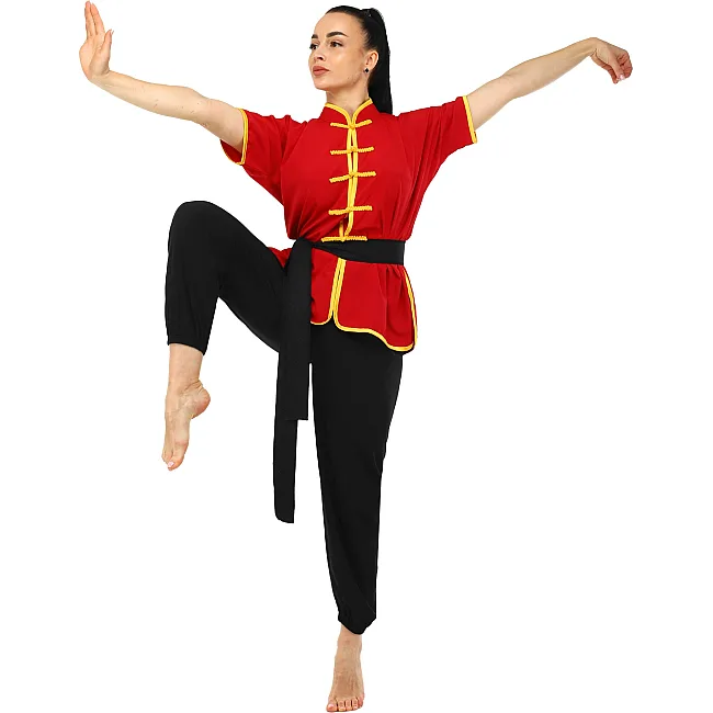 Костюм іфу для ушу та кунг-фу
 куртка штани та пояс LIBOWANG CO-8871 140 см
-180см