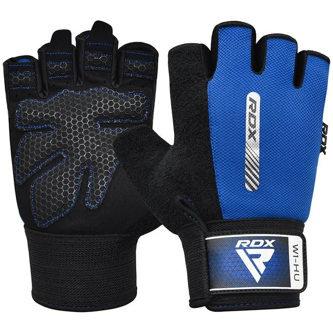 Перчатки для фитнеса RDX W1 HALF BLUE