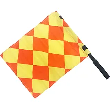 Набор флагов линейного арбитра META Linesman Flag official Swivel - Diamond желтый, оранжевый, ч