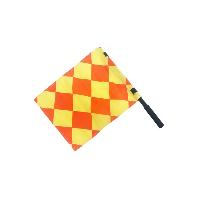 Набор флагов линейного арбитра META Linesman Flag official Swivel – Diamond желтый, оранжевый, ч