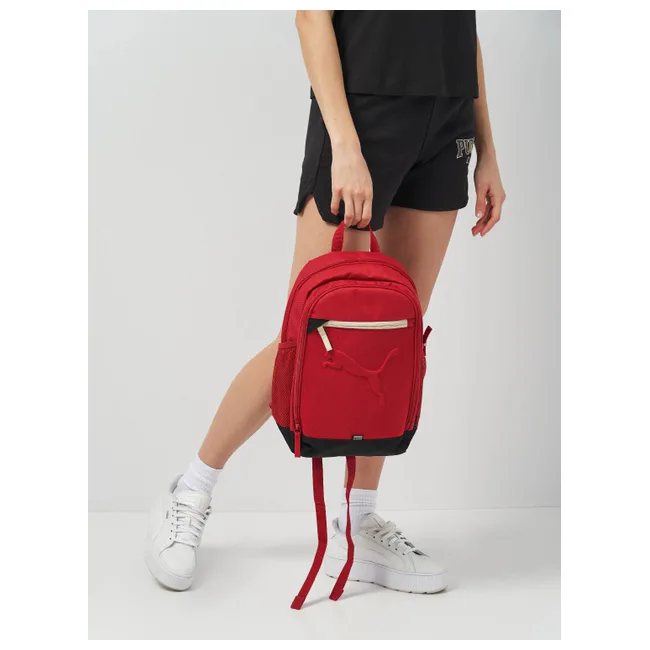 Рюкзак PUMA Buzz Backpack Bag 10L черный, красный 24x11x36 см