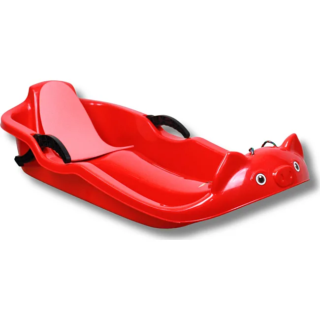 Санки пластиковые с тормозами Prime Sport Snow Rider красные