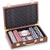 Набор для покера в кейсе из экокожи Poker game set SP-SPORT
 PK200L 200 фишек