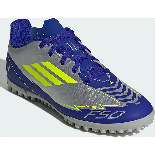 Сороконіжки Adidas F50 CLUB TF J MESSI сріблястий