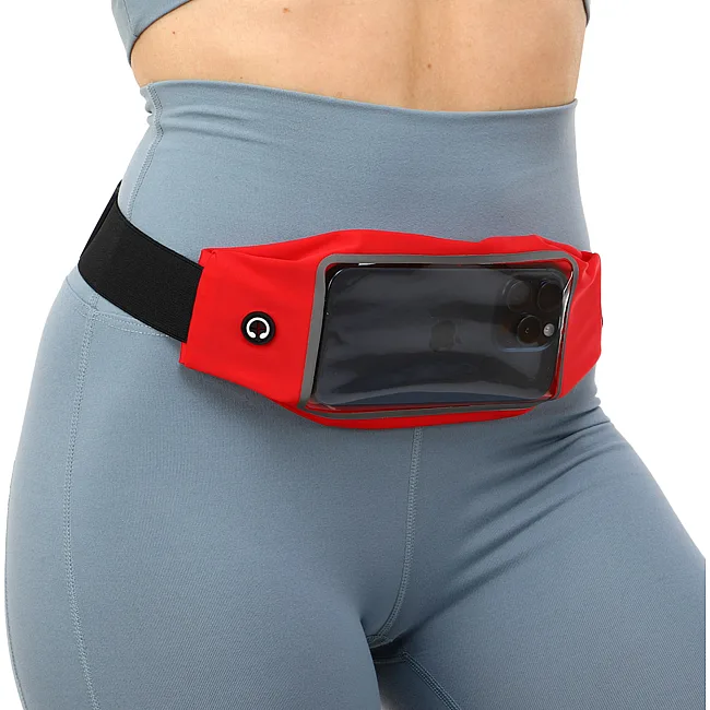 Сумка на пояс спортивная для бега с сенсорным экраном RUNNING WAISTPACK SP-SPORT GA-506 (Красный)