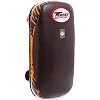 Тай-пэд ударный для Муай Тай прямой с ремнями и ручкой кожа TWINS KPL2-M 18x38x5см 1шт (Черный-оранжевый)
