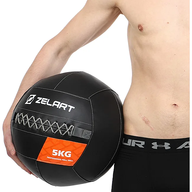 Мяч набивной медицинский для кроссфита WALL BALL ZELART
 TA-7822-5 вес-5кг