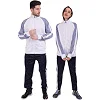 Спортивный костюм кофта на молнии и брюки LIDONG LD-6803-LD-6803K (Белый-синий)
