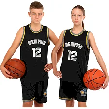 Детская баскетбольная форма NBA клуб Memphis Grizzlies 12 BA-6599 (Черный)