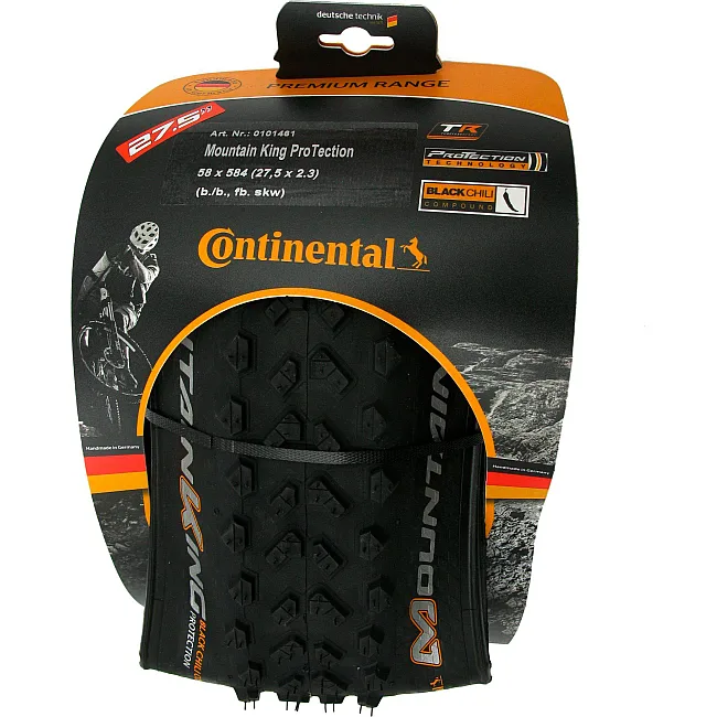 Безкамерна покришка CONTINENTAL Mountain King 27.5"x2.3, чорна, складана, ProTection, Skin