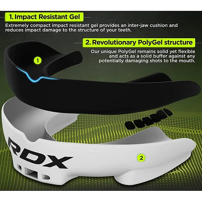 Капа для бокса RDX Gel 3D Pro White/Black