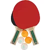 Набор для настольного тенниса 2 ракетки, 4 мяча с чехлом DONIC MT-788498 Champs 400