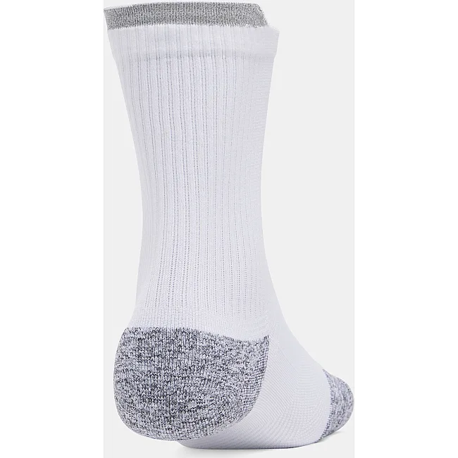 Шкарпетки UNDER ARMOUR ArmourDry® Run Cushion Unisex 3 Pack Mid Crew White Reflective