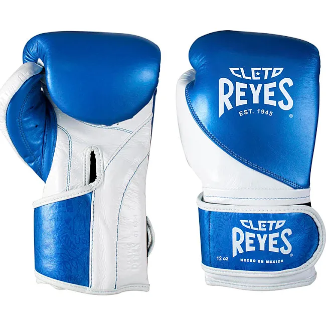 Перчатки для бокса CLETO REYES High Precision Leather Metallic Blue White