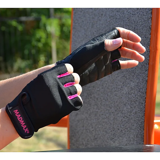 Рукавиці для фітнесу MADMAX MFG-251 Rainbow Pink