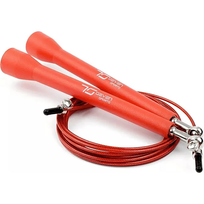 Скоростная скакалка 7SPORTS Elite Rope 3м. металлическая на подшипниках SK-5 красная