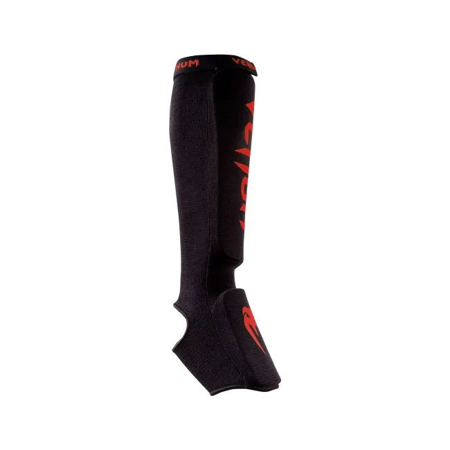 Защита голени и голеностопа Venum Kontact Shinguards Black Red