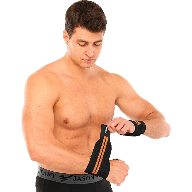 Кистевые бинты
 STRENGTH WRIST WRAPS MUTE 9097 2штуки (Черный-оранжевый)