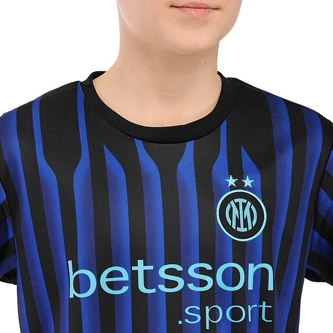 Футбольная форма детская с символикой клуба INTER MILAN домашняя 2026 SP-SPORT CO-7348 (Синий-черный)