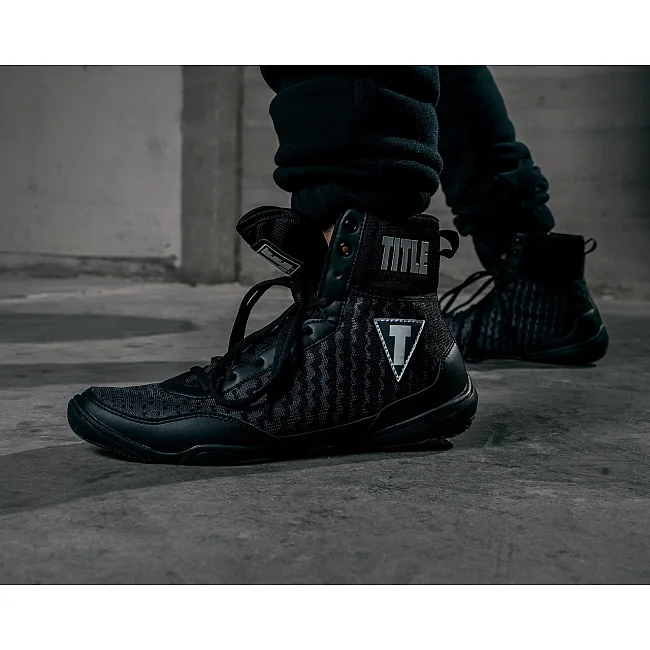 Боксерки (боксерське взуття) TITLE Boxing Predator II Shoes 2.0 Black/Grey