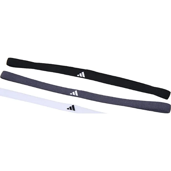 Пов'язки на голову ADIDAS Hairbands 3pk чорний, сірий, білий OSFM