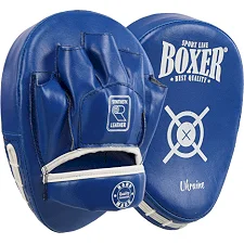 Лапа боксерская изогнутая тренировочная BOXER NEW 2011-N (Синий)