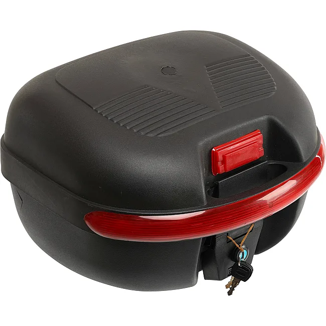 Центральный кофр задний для мотоцикла пластиковый Top Case JUHAO M-938 1шт 39x36x28см (Черный-красный)