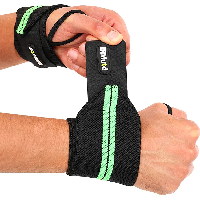 Кистові бинти STRENGTH WRIST WRAPS MUTE 9097 2штуки (Чорний-салатовий)