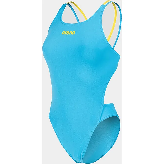 Купальник закрытый для женщин Arena SWIMSUIT TECH MULTI SOLID голубой, желтый (для женщин)